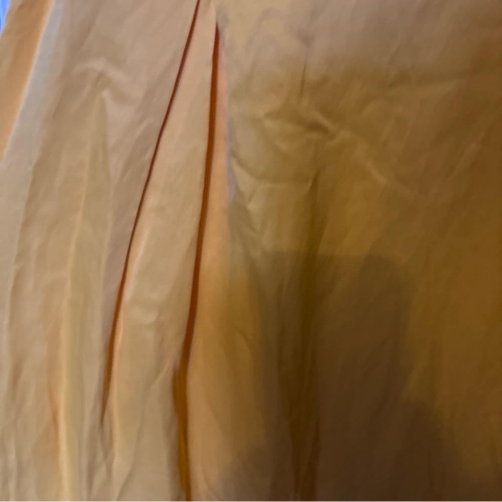 Anthropologie OB Sleeveless Linen Maxi Dress Jaune M yellow pockets not sheer - Picture 8 of 14